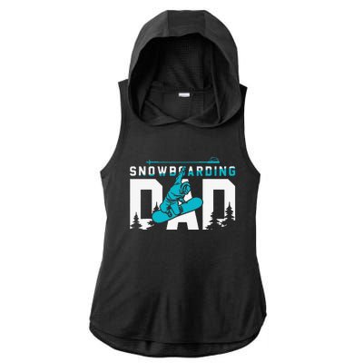 Snowboard My Favorite Snowboarding Buddies Call Me Dad Ladies PosiCharge Tri-Blend Wicking Draft Hoodie Tank