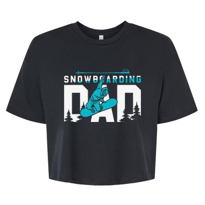 Snowboard My Favorite Snowboarding Buddies Call Me Dad Bella+Canvas Jersey Crop Tee