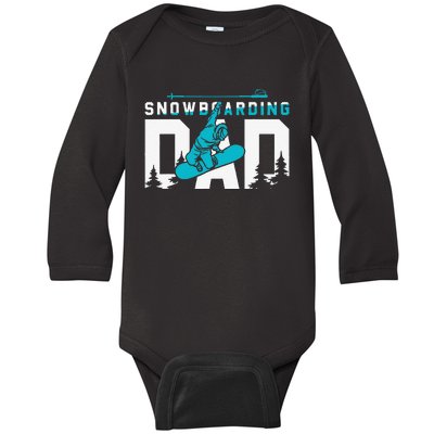 Snowboard My Favorite Snowboarding Buddies Call Me Dad Baby Long Sleeve Bodysuit