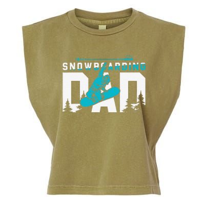 Snowboard My Favorite Snowboarding Buddies Call Me Dad Garment-Dyed Women's Muscle Tee