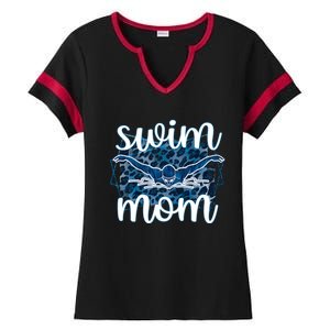 Swim Mom For MotheS Day Ladies Halftime Notch Neck Tee