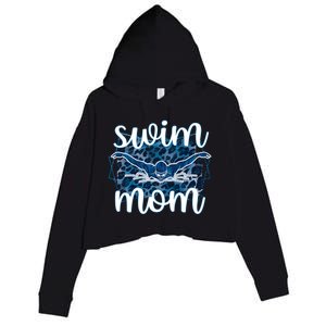 Swim Mom For MotheS Day Crop Fleece Hoodie