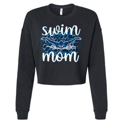 Swim Mom For MotheS Day Cropped Pullover Crew
