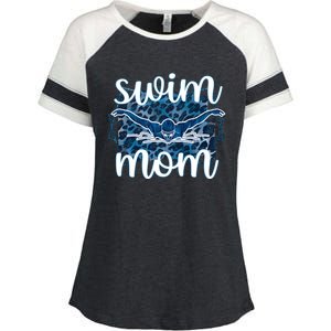 Swim Mom For MotheS Day Enza Ladies Jersey Colorblock Tee