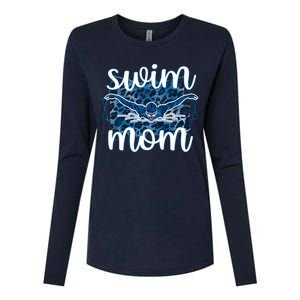 Swim Mom For MotheS Day Womens Cotton Relaxed Long Sleeve T-Shirt