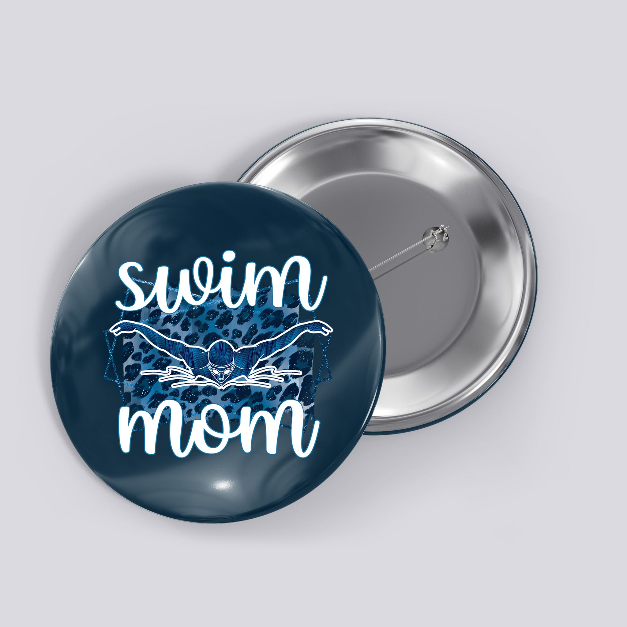 Swim Mom For MotheS Day Button