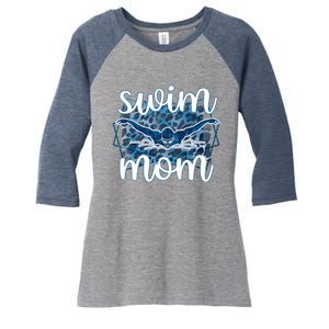 Swim Mom For MotheS Day Women's Tri-Blend 3/4-Sleeve Raglan Shirt