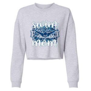 Swim Mom For MotheS Day Cropped Pullover Crew