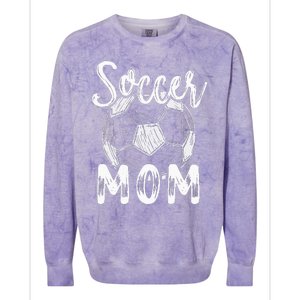 Soccer Mom For Women Family Matching Team Player Soccer Ball Colorblast Crewneck Sweatshirt