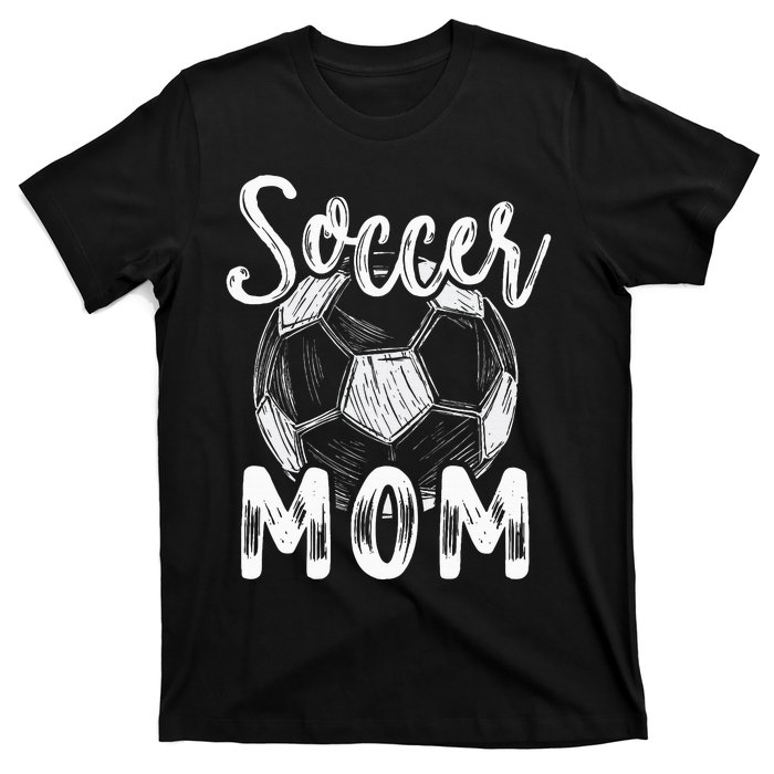 Soccer Mom For Women Family Matching Team Player Soccer Ball T-Shirt