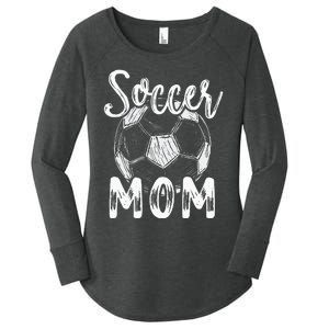 Soccer Mom For Women Family Matching Team Player Soccer Ball Women's Perfect Tri Tunic Long Sleeve Shirt