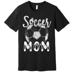 Soccer Mom For Women Family Matching Team Player Soccer Ball Premium T-Shirt