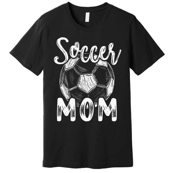 Soccer Mom For Women Family Matching Team Player Soccer Ball Premium T-Shirt