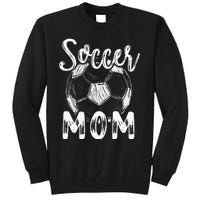 Soccer Mom For Women Family Matching Team Player Soccer Ball Tall Sweatshirt