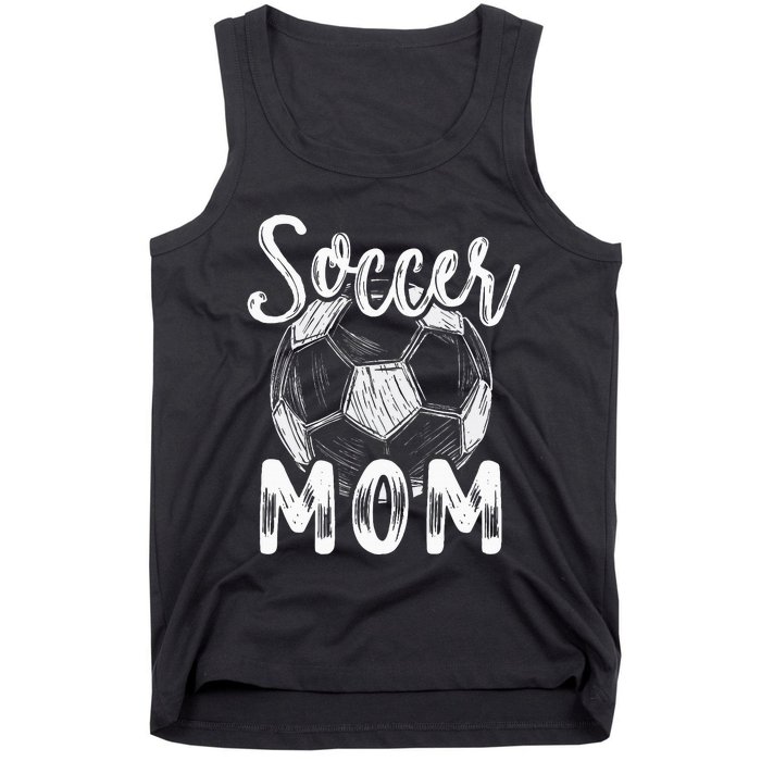 Soccer Mom For Women Family Matching Team Player Soccer Ball Tank Top