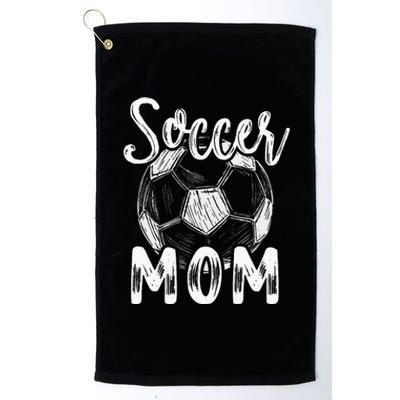 Soccer Mom For Women Family Matching Team Player Soccer Ball Platinum Collection Golf Towel