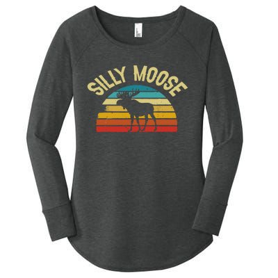 Silly Moose Funny Word Pun Funny Quotes Sayings Joke Humor Women's Perfect Tri Tunic Long Sleeve Shirt