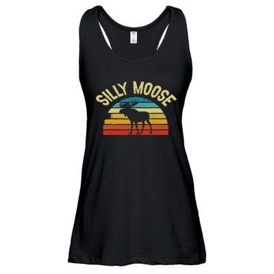 Silly Moose Funny Word Pun Funny Quotes Sayings Joke Humor Ladies Essential Flowy Tank