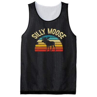 Silly Moose Funny Word Pun Funny Quotes Sayings Joke Humor Mesh Reversible Basketball Jersey Tank