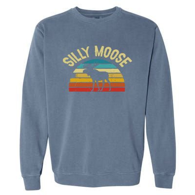 Silly Moose Funny Word Pun Funny Quotes Sayings Joke Humor Garment-Dyed Sweatshirt