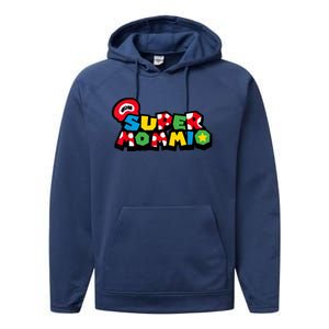 Super Mommio Funny Mommy Mother Nerdy Video Gaming Lover Performance Fleece Hoodie