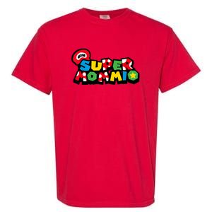 Super Mommio Funny Mommy Mother Nerdy Video Gaming Lover Garment-Dyed Heavyweight T-Shirt