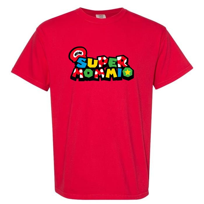 Super Mommio Funny Mommy Mother Nerdy Video Gaming Lover Garment-Dyed Heavyweight T-Shirt