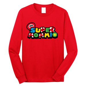 Super Mommio Funny Mommy Mother Nerdy Video Gaming Lover Long Sleeve Shirt