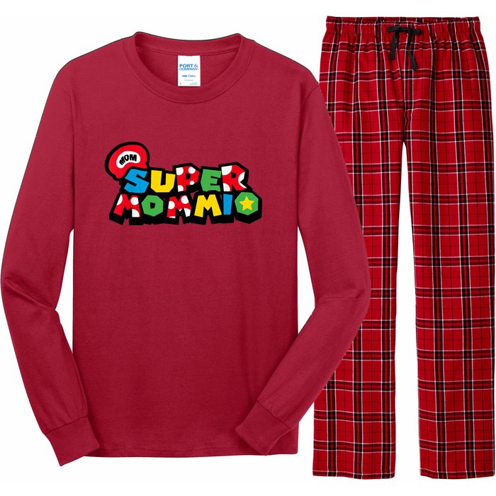 Super Mommio Funny Mommy Mother Nerdy Video Gaming Lover Long Sleeve Pajama Set