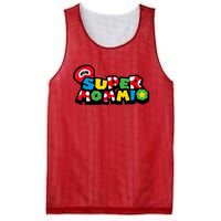 Super Mommio Funny Mommy Mother Nerdy Video Gaming Lover Mesh Reversible Basketball Jersey Tank