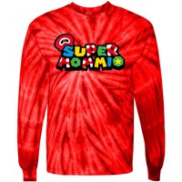 Super Mommio Funny Mommy Mother Nerdy Video Gaming Lover Tie-Dye Long Sleeve Shirt