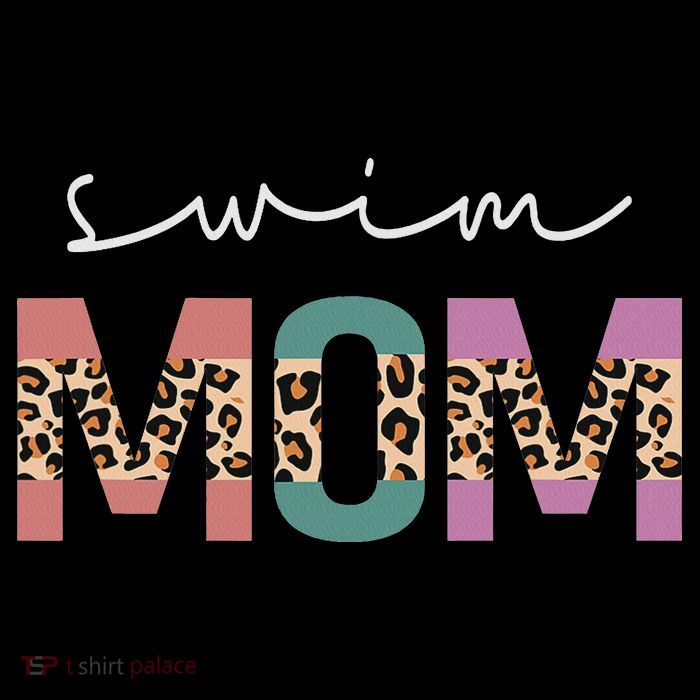 Swim Mom Funny Swimmer Swimming Lover Gift Leopard Poster