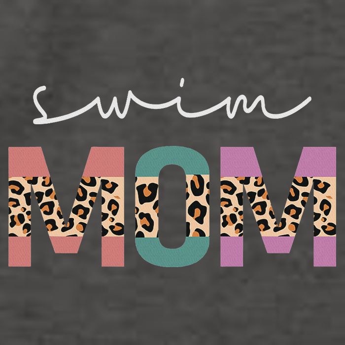 Swim Mom Funny Swimmer Swimming Lover Gift Leopard Vector Backpack