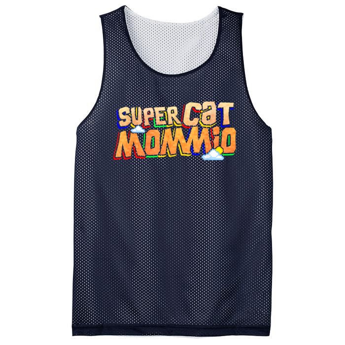 SuperCat Mommio Funny Gift For Mommy Mothers Day Outfits Mesh Reversible Basketball Jersey Tank