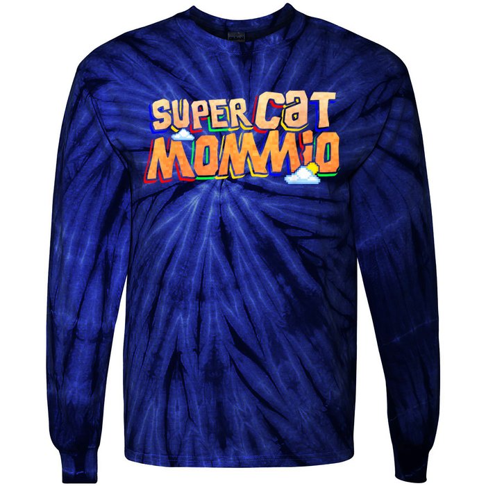 SuperCat Mommio Funny Gift For Mommy Mothers Day Outfits Tie-Dye Long Sleeve Shirt