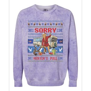 Sorry MericaS Full Funny Trump Ugly Christmas Colorblast Crewneck Sweatshirt