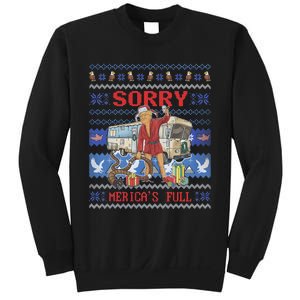 Sorry MericaS Full Funny Trump Ugly Christmas Sweatshirt