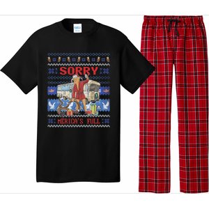 Sorry MericaS Full Funny Trump Ugly Christmas Pajama Set