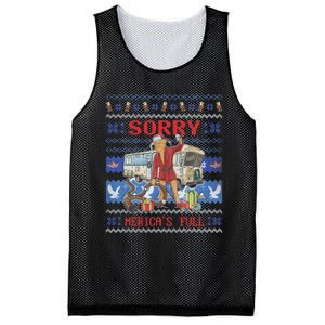 Sorry MericaS Full Funny Trump Ugly Christmas Mesh Reversible Basketball Jersey Tank