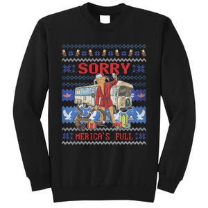 Sorry MericaS Full Funny Trump Ugly Christmas Tall Sweatshirt