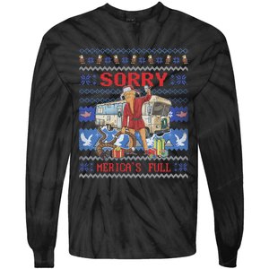 Sorry MericaS Full Funny Trump Ugly Christmas Tie-Dye Long Sleeve Shirt