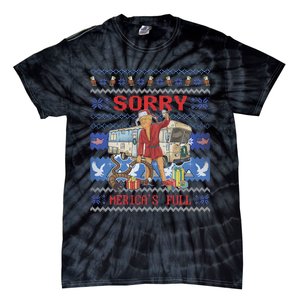 Sorry MericaS Full Funny Trump Ugly Christmas Tie-Dye T-Shirt