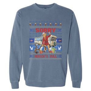 Sorry MericaS Full Funny Trump Ugly Christmas Garment-Dyed Sweatshirt