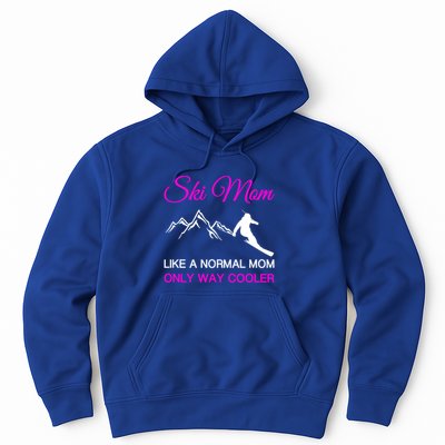 Ski Mom Funny Skiing Mama Mother Winter Sport Lover Gift Hoodie