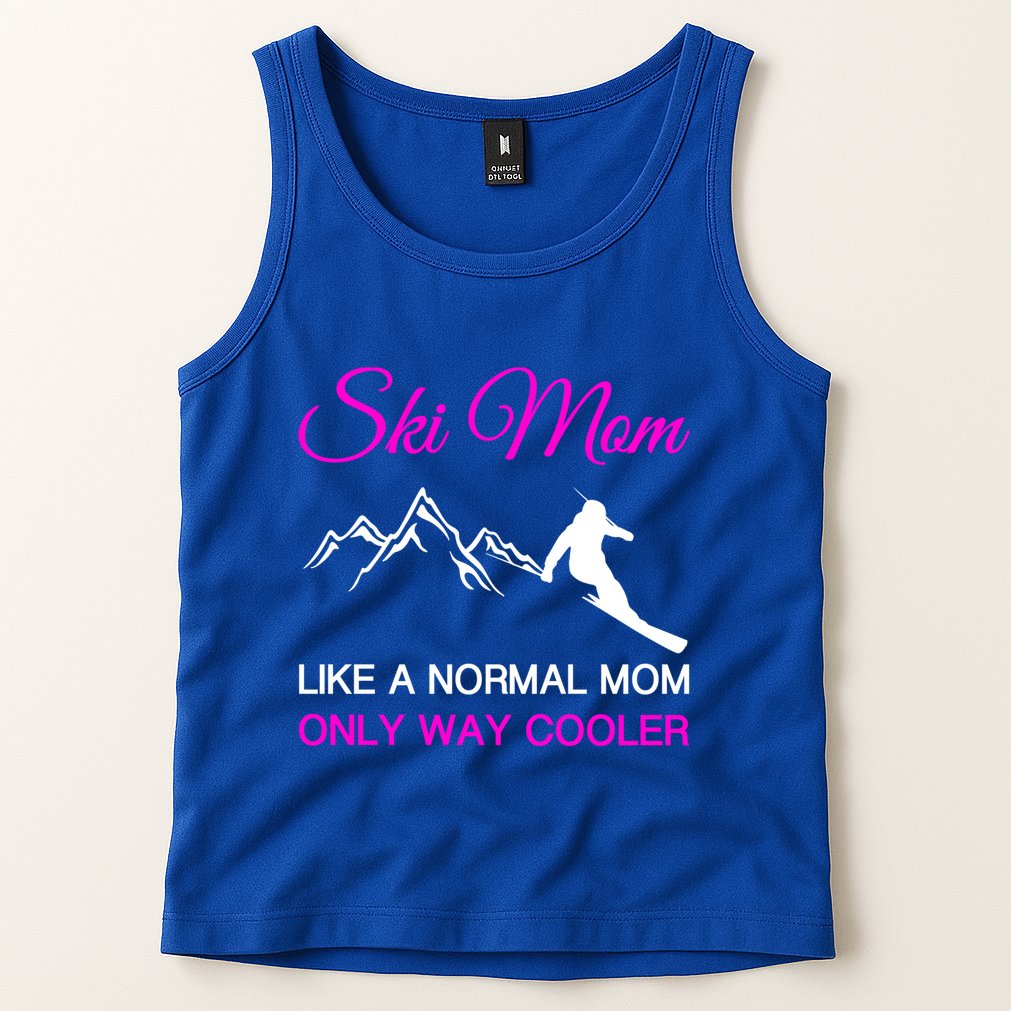 Ski Mom Funny Skiing Mama Mother Winter Sport Lover Gift Tank Top