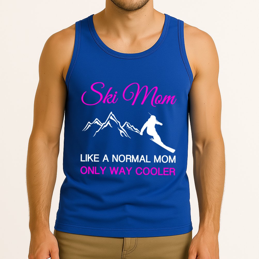 Ski Mom Funny Skiing Mama Mother Winter Sport Lover Gift Tank Top