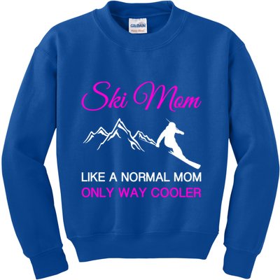 Ski Mom Funny Skiing Mama Mother Winter Sport Lover Gift Kids Sweatshirt