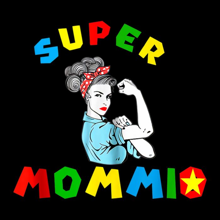 Super Mommio Funny Mommy Mothers Day Stripe Pom Pom Beanie