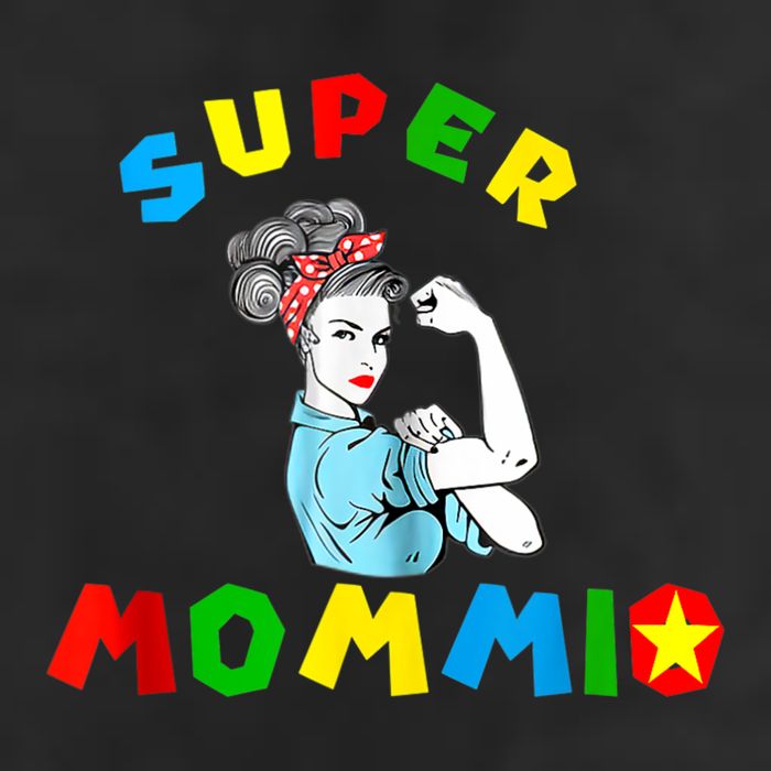 Super Mommio Funny Mommy Mothers Day 7 Panel Mesh Trucker Snapback Hat