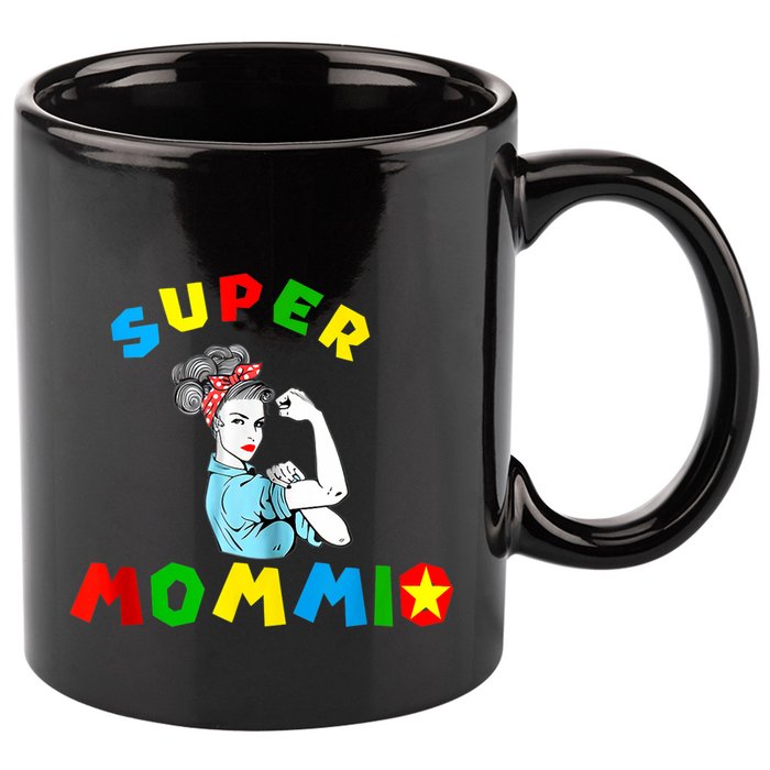 Super Mommio Funny Mommy Mothers Day 11oz C Handle Ceramic Mug